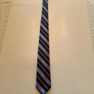 Tommy Hilfiger Black and Blue Striped Tie